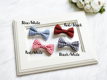Gingham Bow Clip: 2-inch Plaid Alligator Hair Clip
