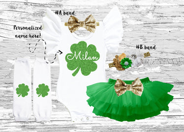 Personalized Shamrock Leotard Outfit: St. Patrick's Day Tutu Set
