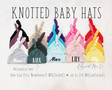 Personalized Knotted Baby Hat: Soft Cotton Newborn Cap