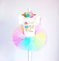 Ice Cream 1st Birthday Outfit: Sweet One Tutu Set
