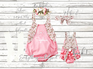 Bunny Pom Pom Romper Set: Easter Baby Girl Outfit