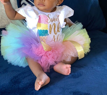 Ice Cream 1st Birthday Outfit: Sweet One Tutu Set