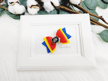 School Pencil Glitter Hair Bow Clip: Alligator Clip