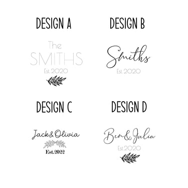 Engraved Marble Wood Coasters, Personalized Wedding Gift