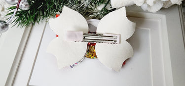Halloween Rag Doll Hair Bow: Glitter Shaker Clip