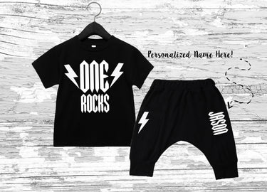 One Rocks Birthday Outfit: Rock 'n' Roll Baby Pant Set