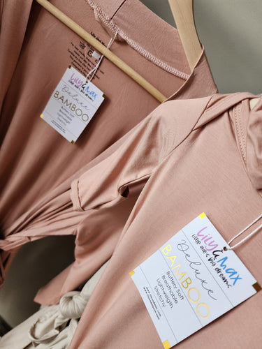 Bamboo Baby Knotted Gown: Soft Newborn Take Home Outfit, maternity robe