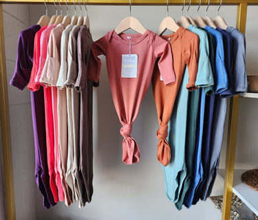 Bamboo Baby Knotted Gown: Soft Newborn Take Home Outfit, Maternity robes, Shower gifts