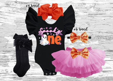 Spooky one 1st Birthday Outfit, Halloween Ghost Tutu Set