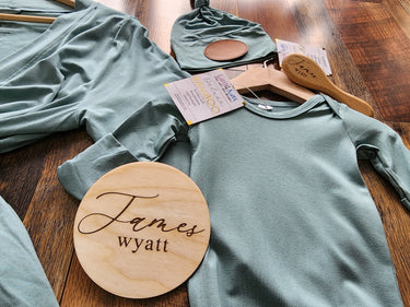 Bamboo knotted gowns,  Maternity Nursing Hospital Robes, take home baby boy girl outfit