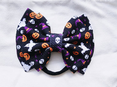 Halloween Messy Bow Headband: Spooky Ghost, Pumpkin, Witch