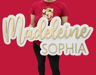 Custom Layered Wood Name Sign: Nursery Decor, Baby Name