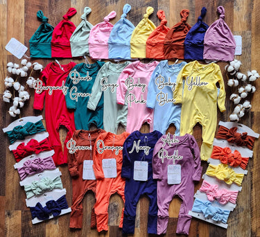 Personalized Bamboo Baby Romper Outfit: Newborn Take Home bodysuit