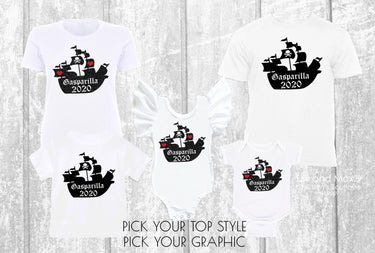 Gasparilla 2025 Pirate Ship Family Matching Shirts