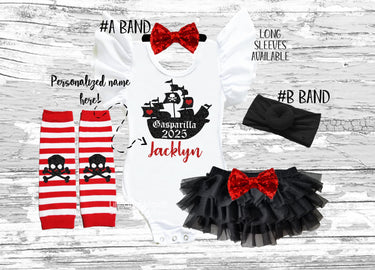 Personalized Gasparilla 2025 Pirate Outfit: Tutu Bloomer, Leotard