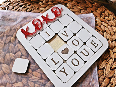 Engraved Wooden I Love You Puzzle - Valentine's Day XOXO Gift