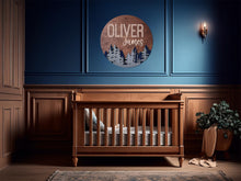 Custom Pine Tree Woodland Name Sign: Layered Wood Nursery Decor