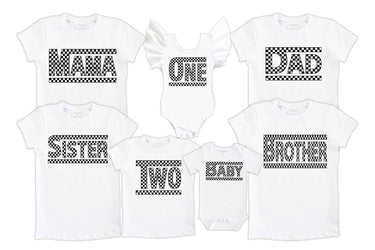 Checkered Family Matching Shirts: TWO Retro Birthday shirt