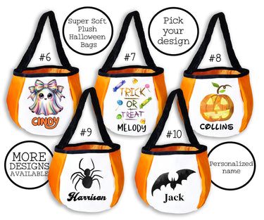Personalized Halloween Trick or Treat Bag, Candy basket