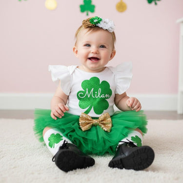 Personalized Shamrock Leotard Outfit: St. Patrick's Day Tutu Set