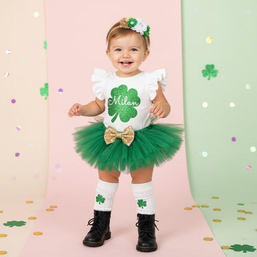 Personalized Shamrock Leotard Outfit: St. Patrick's Day Tutu Set