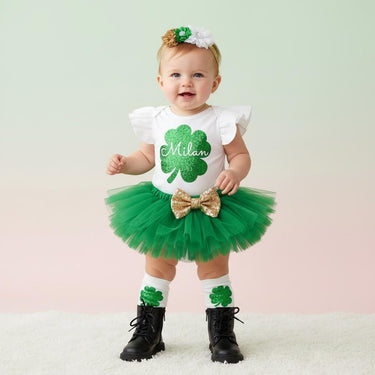 Personalized Shamrock Leotard Outfit: St. Patrick's Day Tutu Set